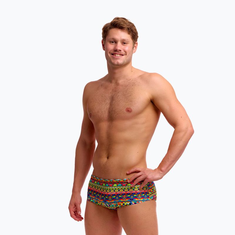 Boxer da nuoto da uomo Funky Trunks Sidewinder Trunks packed up 3