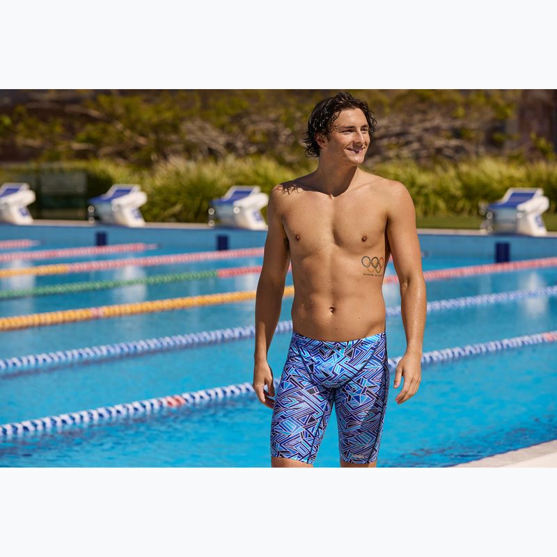 Jammer da nuoto da uomo Funky Trunks Training Jammers blue bits 5