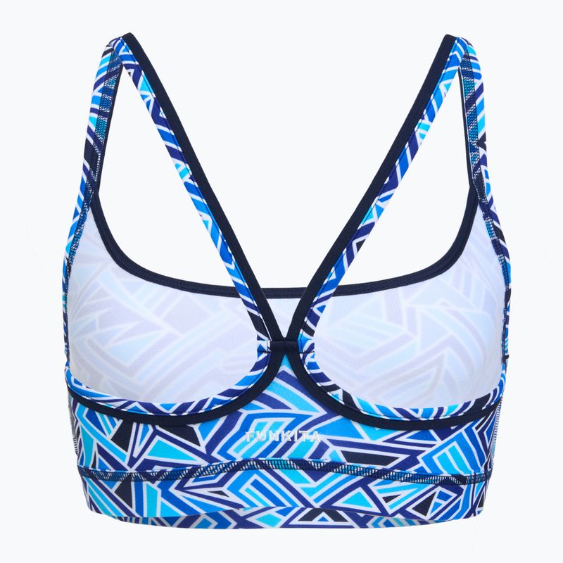 Reggiseno da bagno Funkita Sports Top blue bits 2