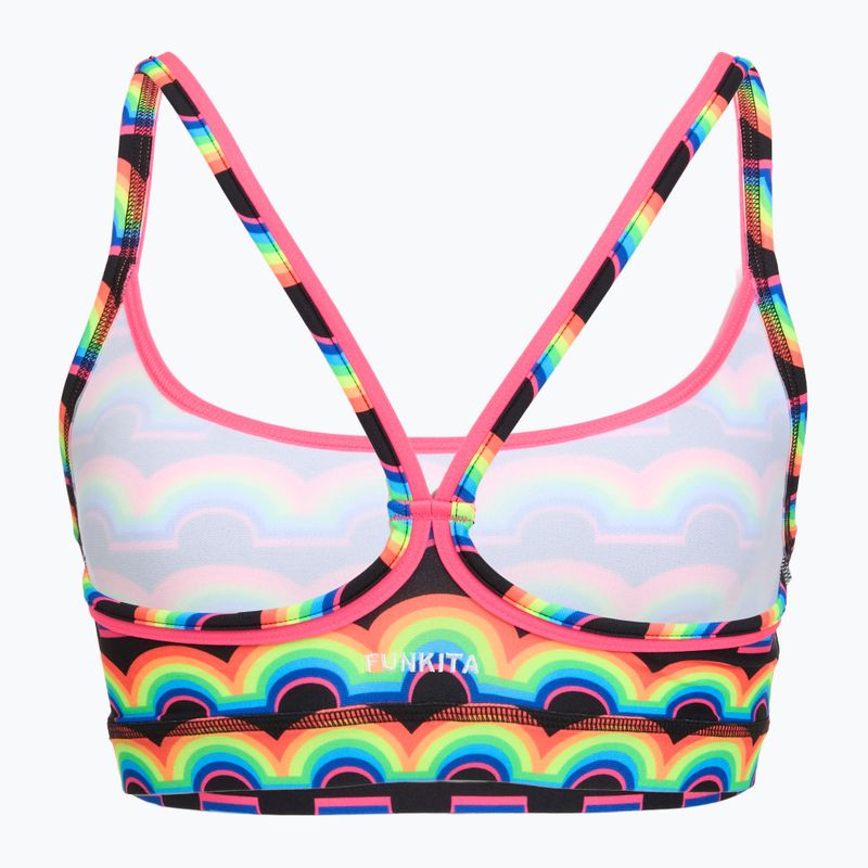 Reggiseno da bagno Funkita Sports Top rainbowie 2
