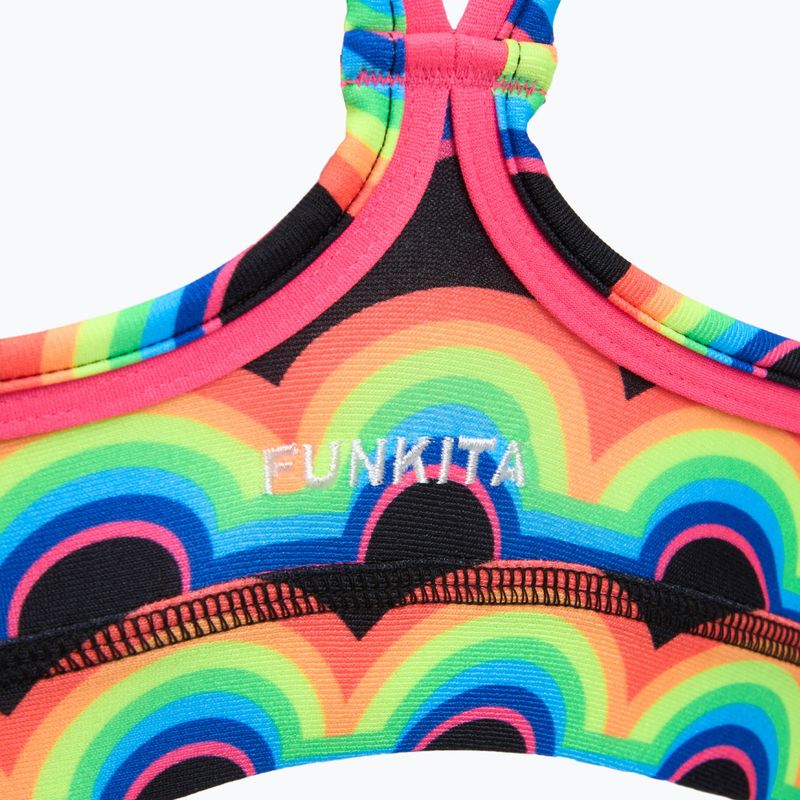 Reggiseno da bagno Funkita Sports Top rainbowie 3
