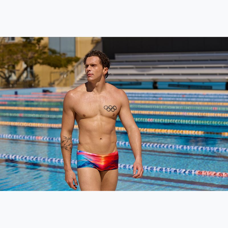 Boxer da nuoto da uomo Funky Trunks Sidewinder Trunks sunset delight 7