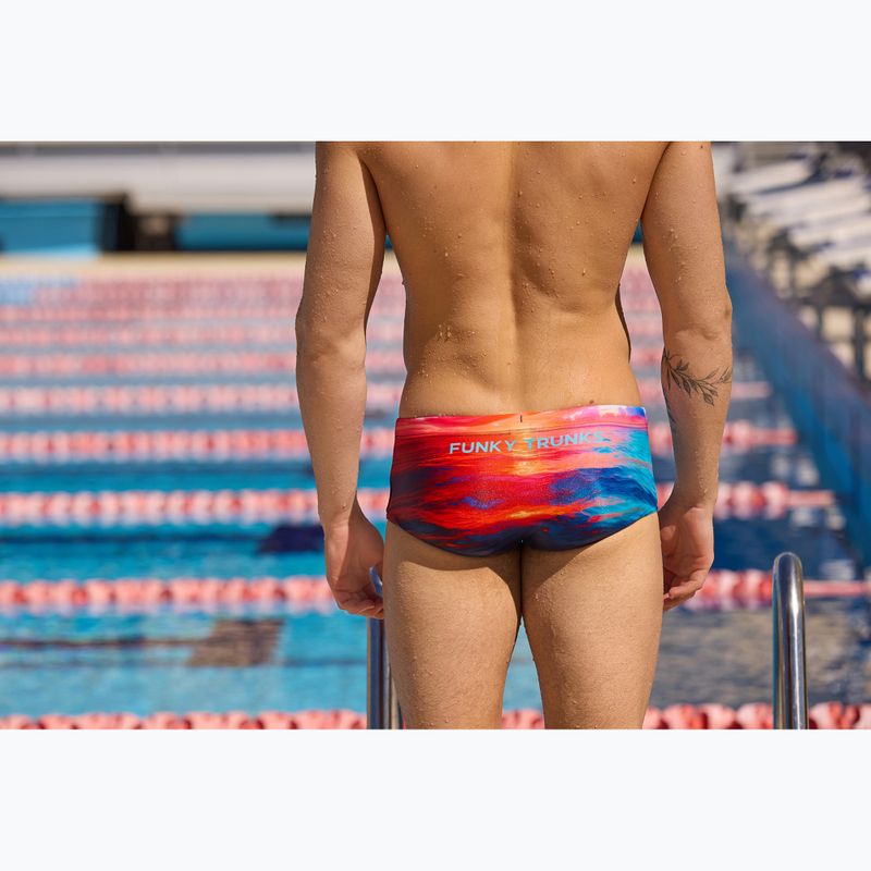Boxer da nuoto da uomo Funky Trunks Sidewinder Trunks sunset delight 9