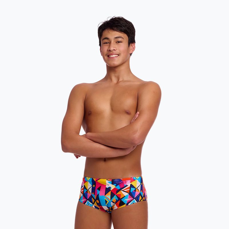 Boxer da nuoto per bambini Funky Trunks Sidewinder Trunks broken blox