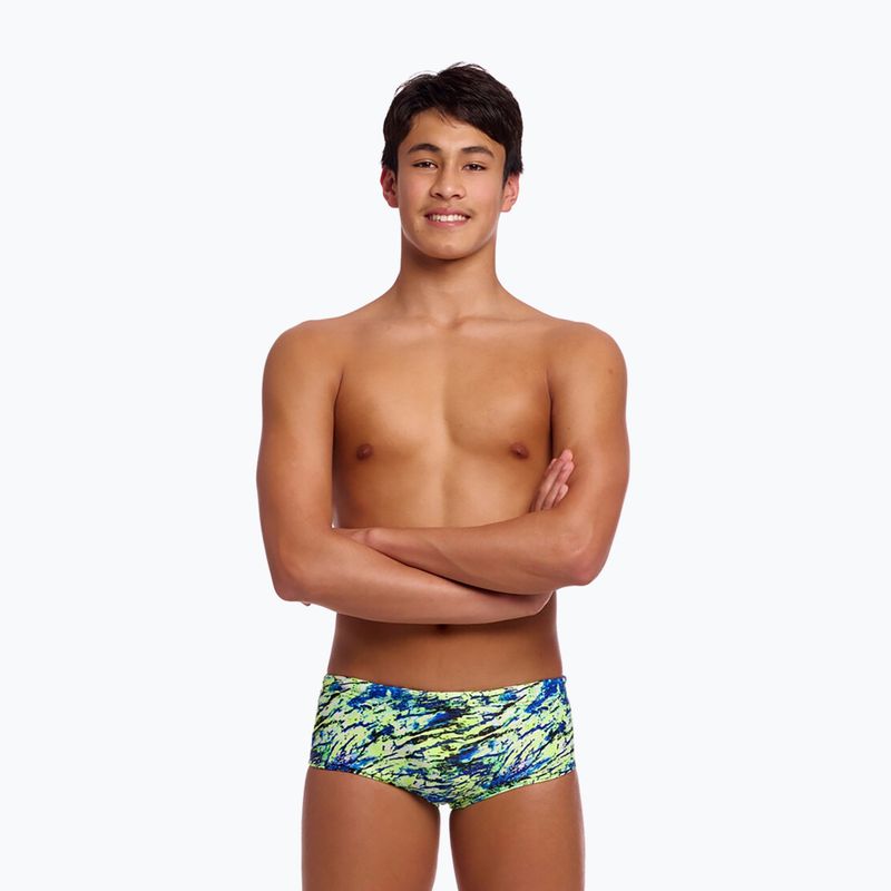 Boxer da nuoto per bambini Funky Trunks Sidewinder Trunks scaled black