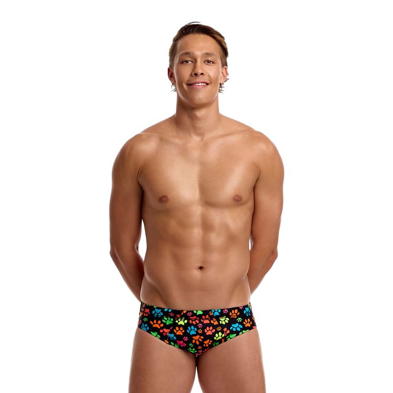 Slip da nuoto uomo Funky Trunks Seamed Briefs pawsome 2