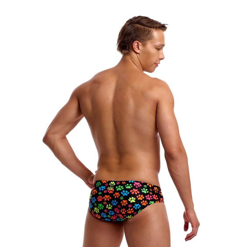 Slip da nuoto uomo Funky Trunks Seamed Briefs pawsome 3