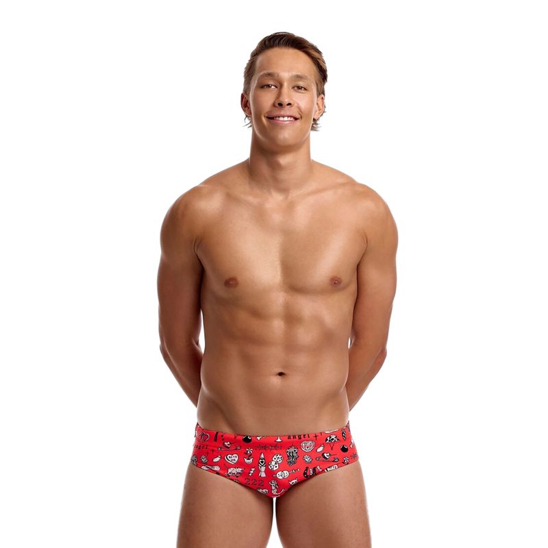 Slip da nuoto uomo Funky Trunks Classic Brief scribbles 2