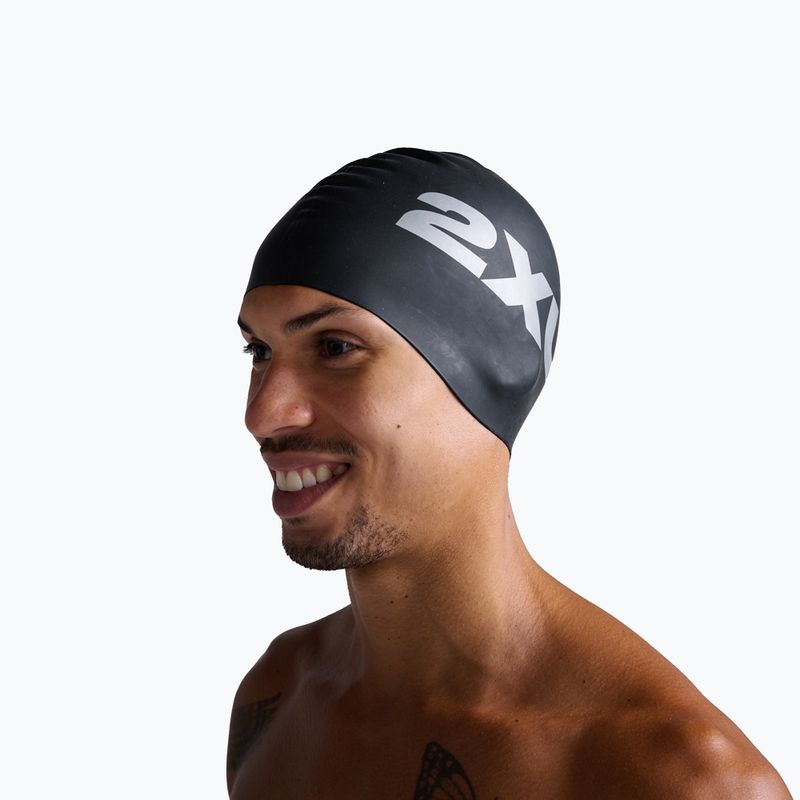 2XU Cuffia in silicone nero/nero 4