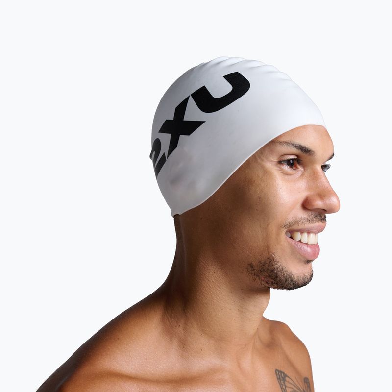 2XU Cuffia in silicone bianco/bianco 4
