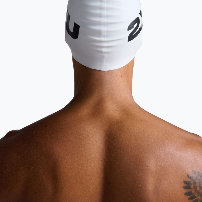 2XU Cuffia in silicone bianco/bianco 5