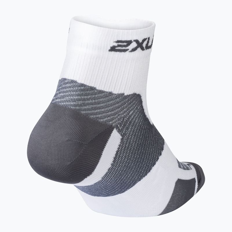 Calze da corsa 2XU Vectr Ultralight 1/4 Crew bianco/grigio 2