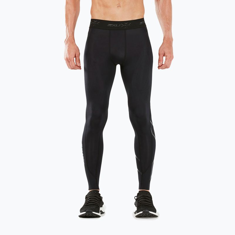 Leggings da allenamento 2XU Force Compression da uomo nero/nero 4