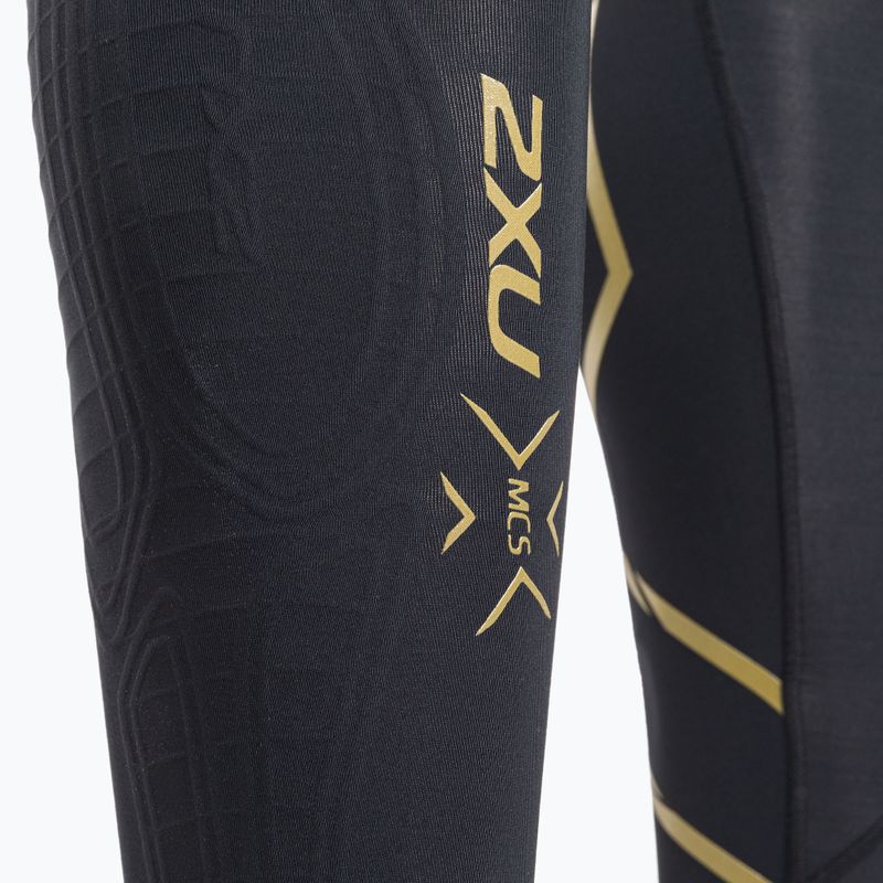 Leggings da allenamento da uomo 2XU Force Compression nero/oro 3