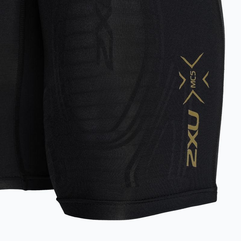Pantaloncini da allenamento 2XU Force Compression da uomo, nero/oro 10