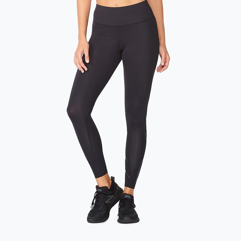 Leggings da allenamento da donna 2XU Force Mid-Rise Compression nero/nero 6