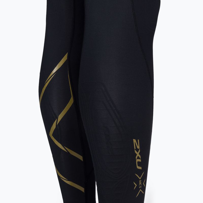 Leggings da allenamento da donna 2XU Force Mid-Rise Compression nero/oro 9