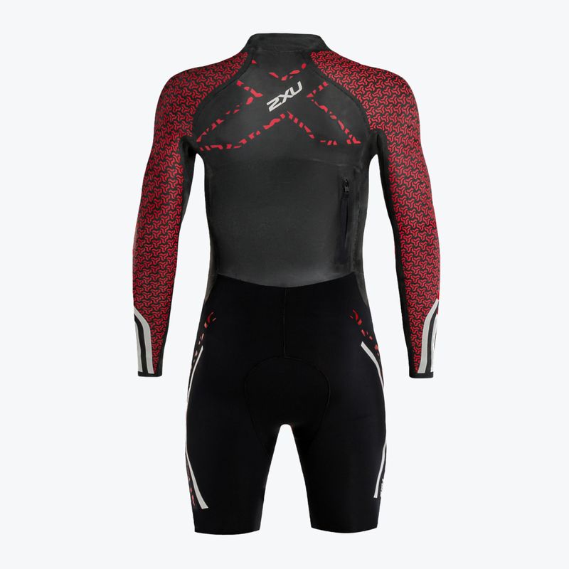 Muta da triathlon da uomo 2XU Swimrun PRO nero/flame scarlet 3