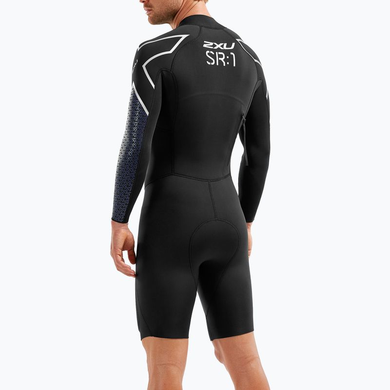 Muta da triathlon 2XU Swimrun 1 uomo nero/blu stampa surf 8