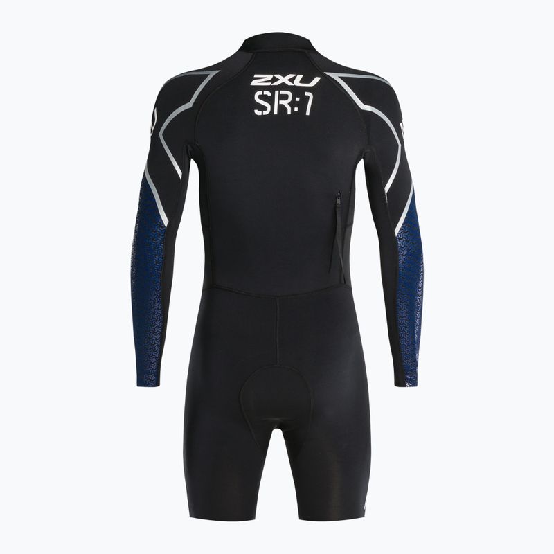 Muta da triathlon 2XU Swimrun 1 uomo nero/blu stampa surf 3