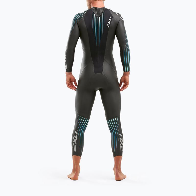 Muta da triathlon 2XU Propel 1 nero/blu ombre da uomo 8