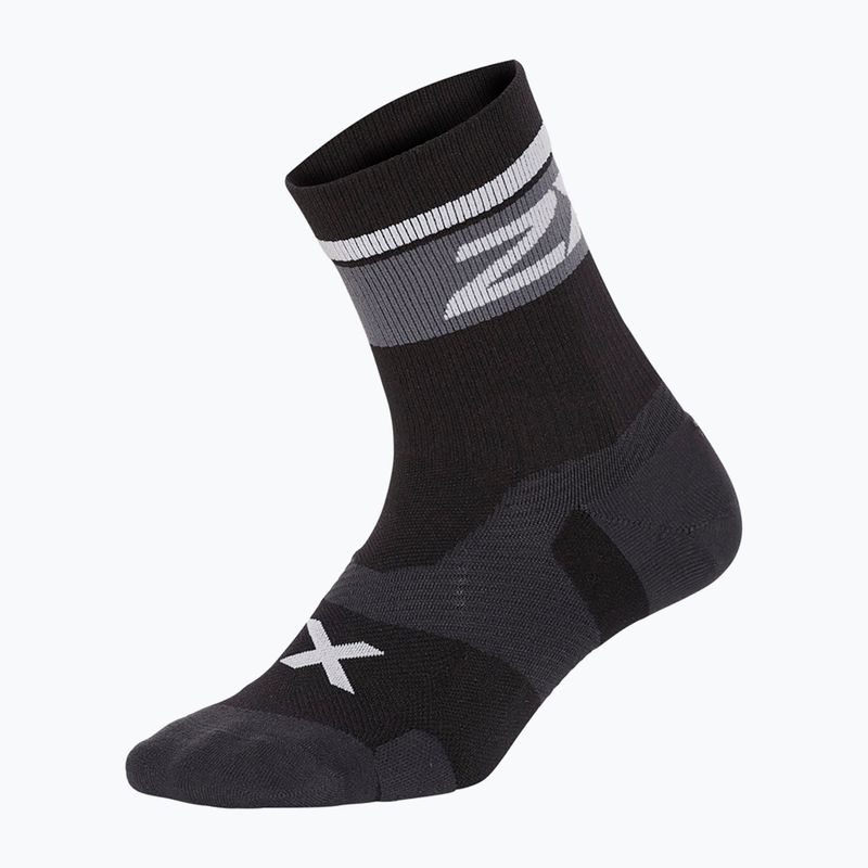 Calzini da corsa 2XU Vectr Cushion Crew bianco/nero