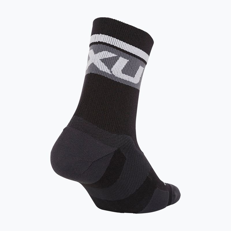Calzini da corsa 2XU Vectr Cushion Crew bianco/nero 2