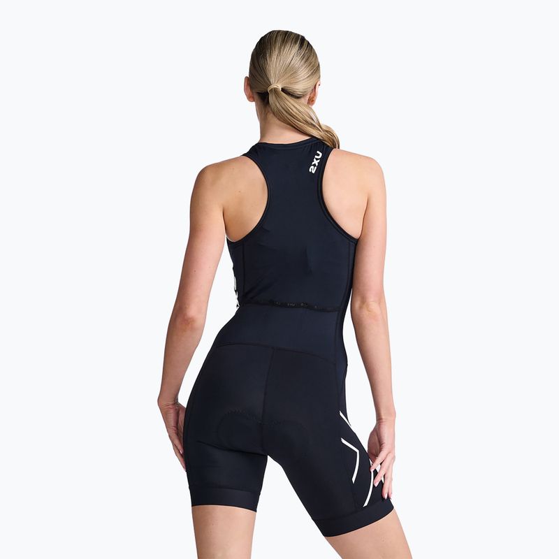 Tuta da ciclismo da donna 2XU Core nero/bianco 2