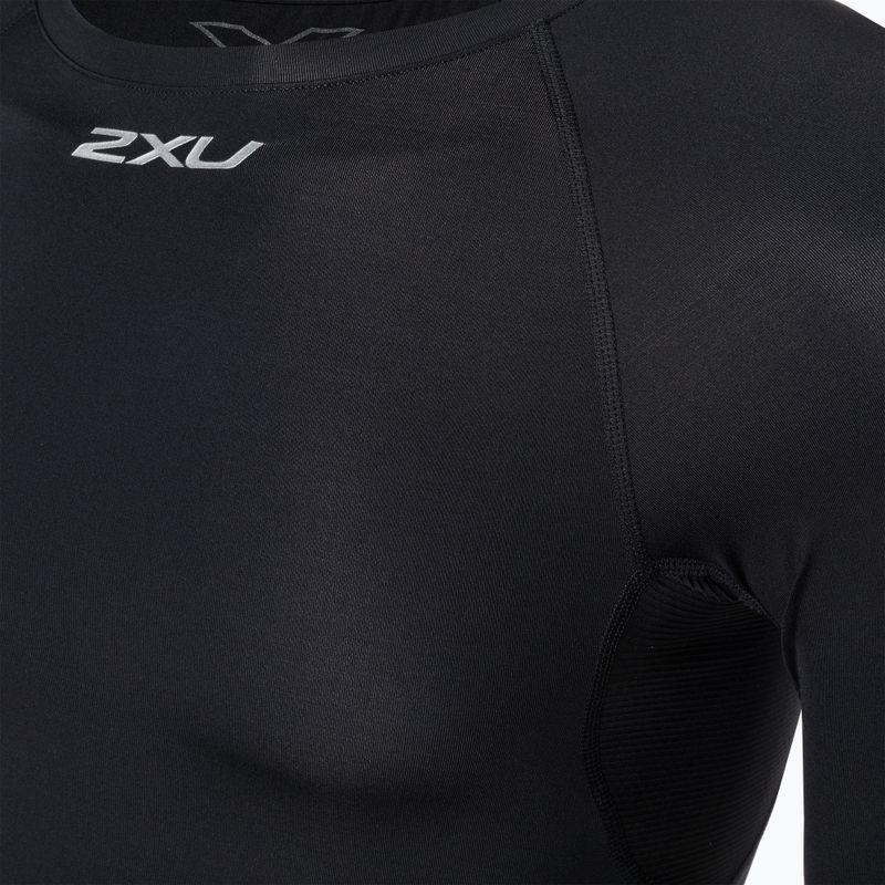 Maglia a maniche lunghe da allenamento 2XU Core Compression nero/argento per uomo 6