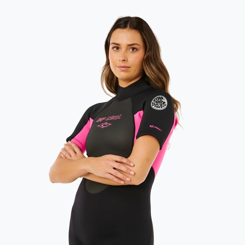 Muta da nuoto donna Rip Curl Omega 2/2 mm Back Zip Springsuit black/pink 5