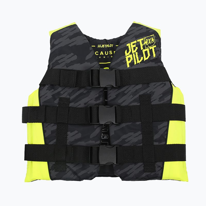 Jetpilot Cause Teen Neo Vest gilet di sicurezza per bambini nero/giallo