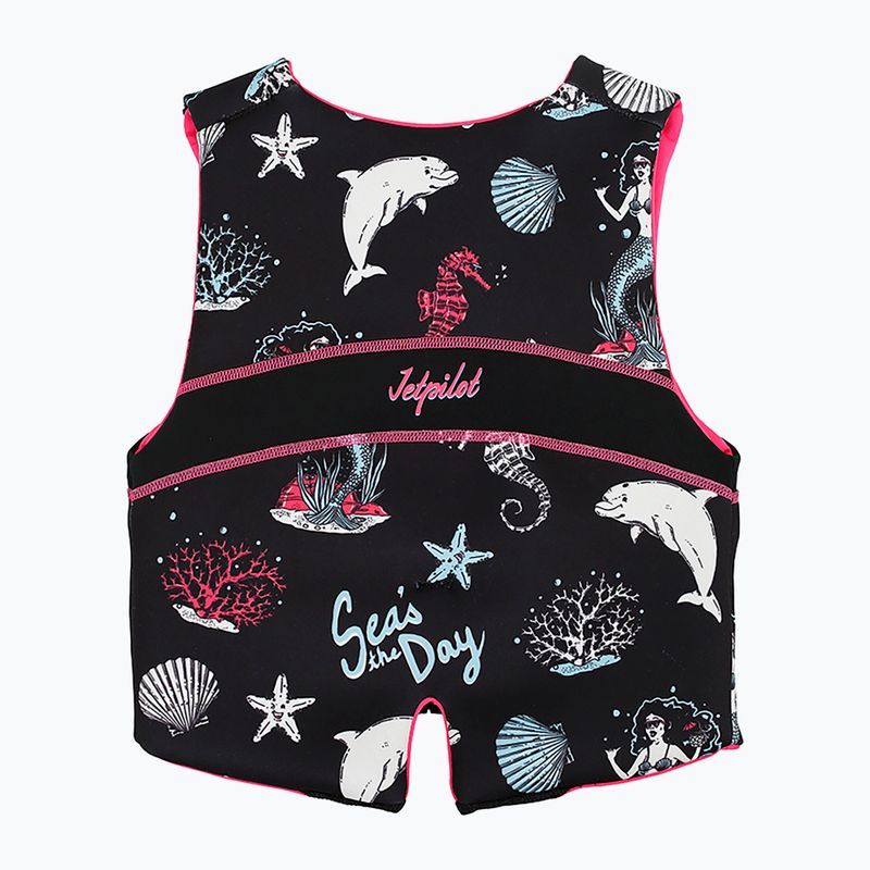 Jetpilot Cause Teen Neo Vest gilet di galleggiamento nero/rosa per bambini 6