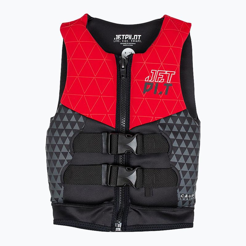 Jetpilot Cause Youth Neo gilet di sicurezza rosso per bambini