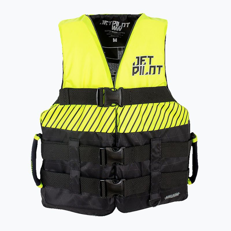 Gilet da uomo Jetpilot Helium F/E Nylon Belay Vest nero/giallo