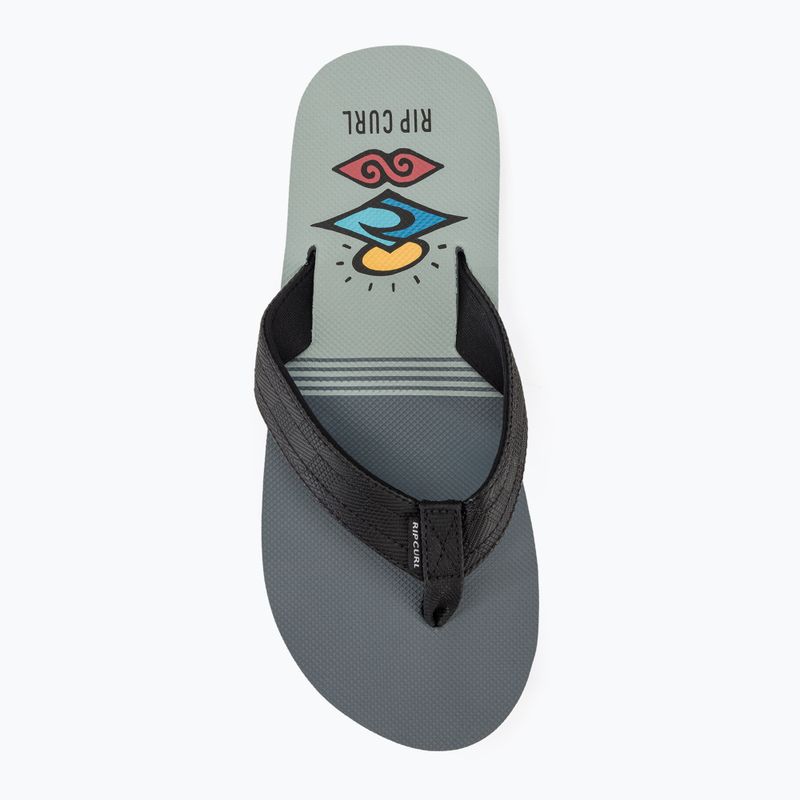 Infradito Rip Curl Ripper Open Toe da uomo nero/grigio 5