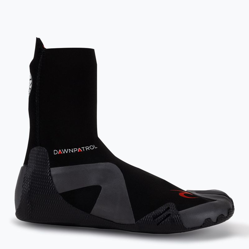 Rip Curl Dawn Patrol 3 mm S/Toe nero stivali in neoprene 2