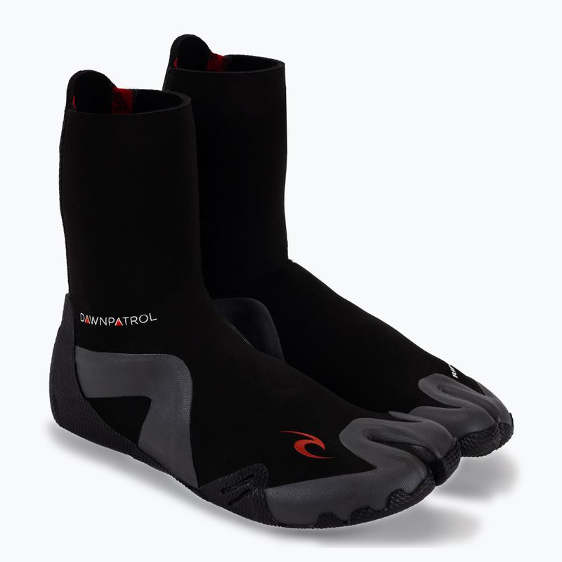 Rip Curl Dawn Patrol 3 mm S/Toe nero stivali in neoprene 5
