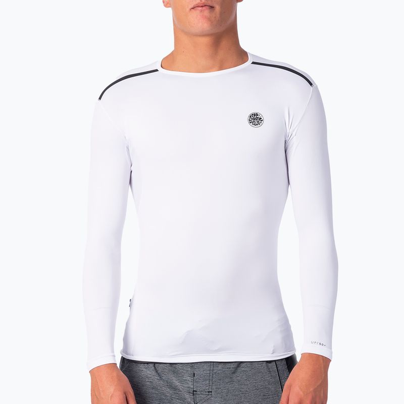Rip Curl Tech Bomb LSL UVT da uomo, manica lunga da nuoto, bianco