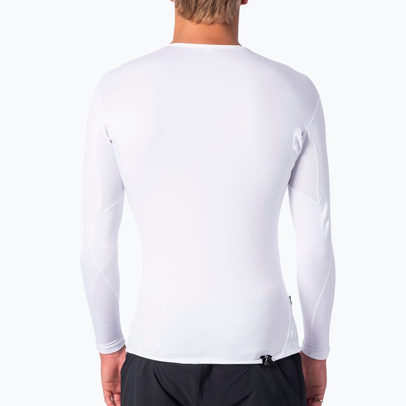 Rip Curl Tech Bomb LSL UVT da uomo, manica lunga da nuoto, bianco 2
