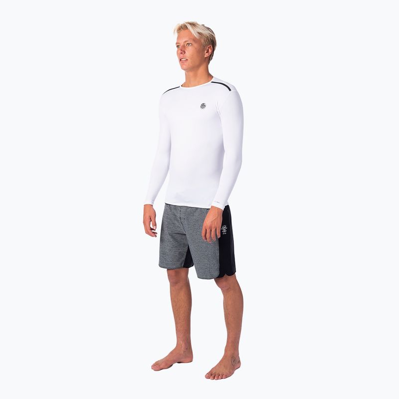 Rip Curl Tech Bomb LSL UVT da uomo, manica lunga da nuoto, bianco 3