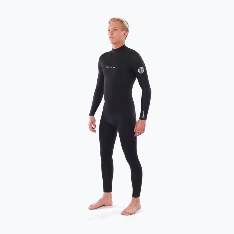 Rip Curl Dawn Patrol 3/2 mm GB B/Zip nera da uomo
