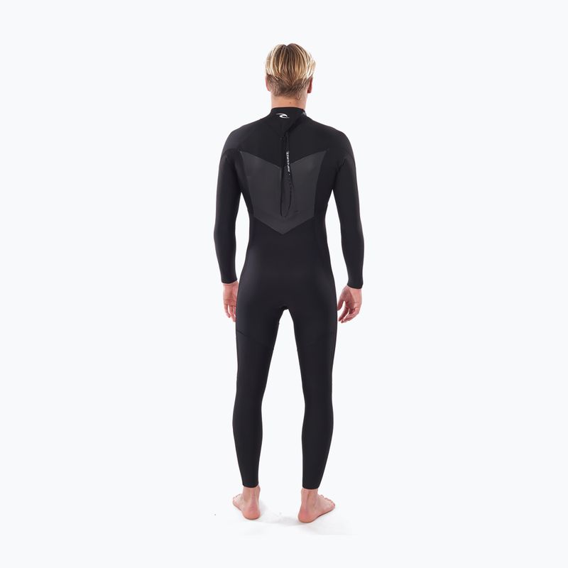 Rip Curl Dawn Patrol 3/2 mm GB B/Zip nera da uomo 2