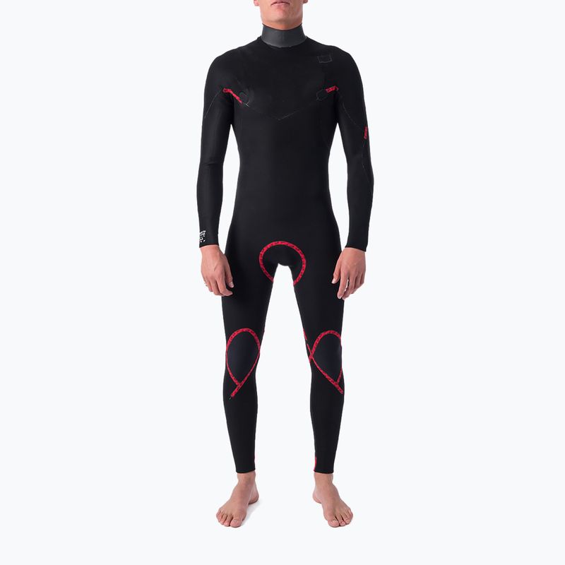 Muta Rip Curl Dawn Patrol Perf 4/3 mm GB C/Zip nera da uomo 4