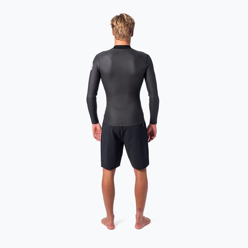 Maglietta Rip Curl Dawn Patrol 1.5mm F/Zip in neoprene nero da uomo 3