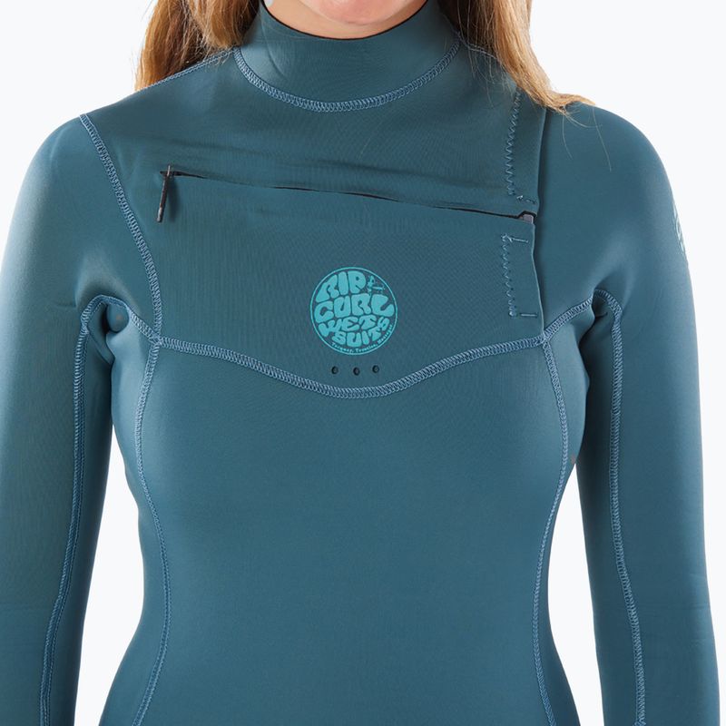 Muta Rip Curl Dawn Patrol 4/3 mm GB C/Zip verde da donna 3