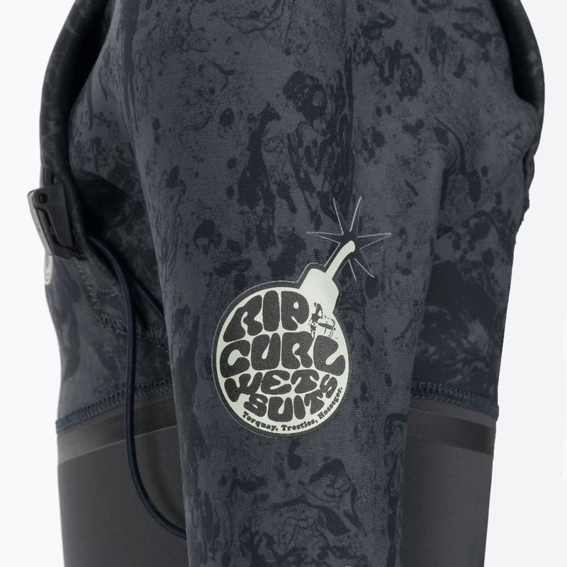 Rip Curl E Bomb 3/2 mm GB Z/F Soc grigio antracite muta da bambino 7
