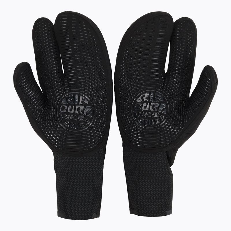 Rip Curl Flashbomb 5/3 mm 3 Finger guanti da uomo in neoprene nero 2