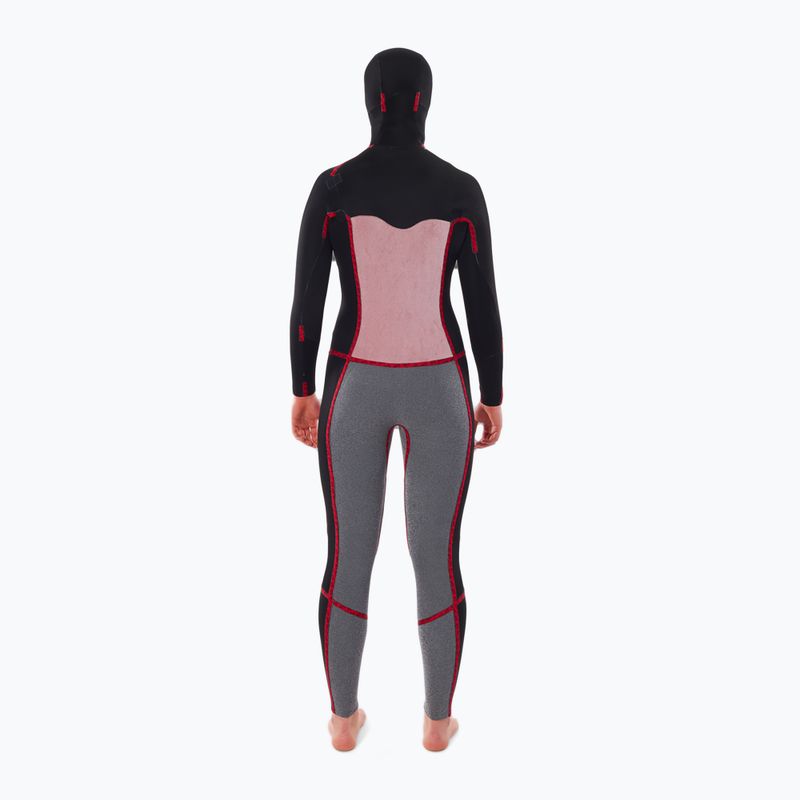 Muta da donna Rip Curl Dawn Patrol 5/4mm Chest Zip Hooded black 4