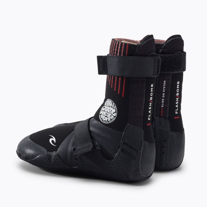 Rip Curl Flashbomb 5mm Punta tonda stivale in neoprene nero 3