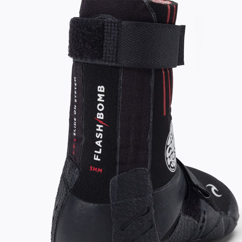 Rip Curl Flashbomb 5mm Punta tonda stivale in neoprene nero 8